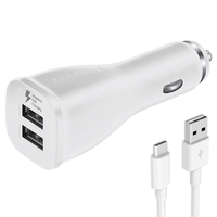 Samsung Dual KFZ-Ladegerät + USB-C-Kabel - Weiß FFP