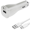 Samsung Galaxy 2A Autoladegerät + USB-C Datenladekabel - Weiß FFP