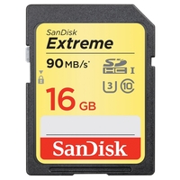 SanDisk 16GB Extreme SDHC Karte UHS-I U3 90MB/s
