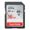 SanDisk 16GB Ultra SD (SDHC) Karte Class10 UHS-I - 80MB/s