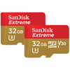 SanDisk 32GB Extreme V30 Action Camera Micro SD Karte (SDHC) UHS-I U3 - 100MB/s - 2er Pack