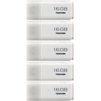 Toshiba 16GB Transmemory U202 2.0 USB Stick 5er Pack - Weiß