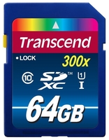 Transcend 64GB Premium SDXC Karte 300x Class 10 UHS-I 45MB/s