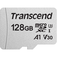 Transcend MicroSD-Karte (SDXC) mit 128 GB,  300S V30 UHS-I U3 - 95 MB / s