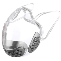 Transparente Gesichtsmaske Schild Anti Fog Erwachsene Unisex - Schwarz