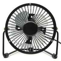 USB 360 Grad Schwenkbarer Ventilator - Schwarz