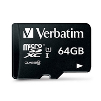 Verbatim 64GB Micro SDXC 10 MB/s + Adapter Class 10