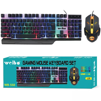 Wasserdichte,  beleuchtete RGB-USB-Gaming-Tastatur und -Maus