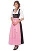 Dirndl AMBER lang 96 cm 1tlg. schwarz SC235 rosa