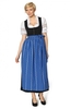 Dirndl ZENTA33 lang 96 cm 1tlg. Schwarz Abb. SC195 royale Knopfleiste
