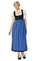 Dirndl ZENTA33 lang 96 cm 1tlg. Schwarz Abb. SC195 royale Knopfleiste
