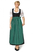 Dirndl ZENTA33 lang 96 cm 1tlg. Schwarz Abb. SC195 tanne Knopfleiste