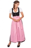 Dirndl ZENTA33 lang 96 cm 1tlg. schwarz Knopfleiste SC235 rosa