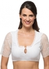 Dirndlbluse B4040 Crash feiner Spitzenarm weiss