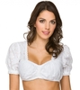 Dirndlbluse B8040 Madeira Stick allover weiss