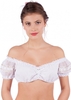 Dirndlbluse Carmenstil weiss natur