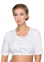 Dirndlbluse Halbarm B7084 weiss