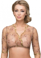 Dirndlbluse Organza B7214 rose
