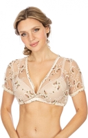 Dirndlbluse Organza B7216 creme