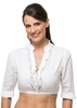 Dirndlbluse Rüschen B8030 weiss grau