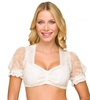 Dirndlbuse B7170 edle Spitze creme. 