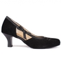 Dirndlpumps D443 Valeska Velourleder schwarz