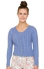 Dirndlstrickjacke Ajour LIZ hellblau