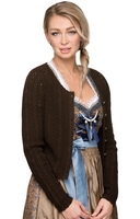 Dirndlstrickjacke Ajour LIZ mocca
