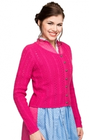 Dirndlstrickjacke Ajour LIZ pink