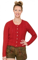 Dirndlstrickjacke Ajour LIZ rot