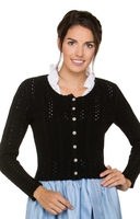 Dirndlstrickjacke Ajour LIZ schwarz