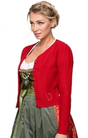 Dirndlstrickjacke Rosali links/links rot