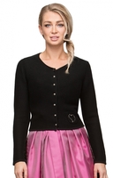 Dirndlstrickjacke Rosali links/links schwarz