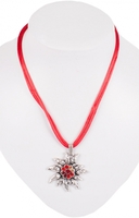 Halskette Satinband K95 Edelweiss,  rot