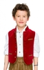 Kinder Samtweste REY dunkelrot