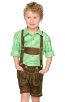 Kinderlederhose H-Träger braunantik
