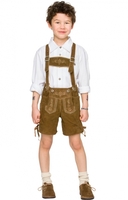 Kinderlederhose kurz H-Träger torfantik