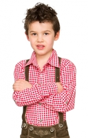 Kindertrachtenhemd karo rot