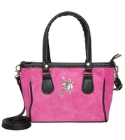 Kleine Trachtentasche TA30880 Veloursleder,  pink
