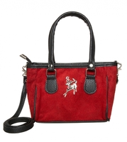Kleine Trachtentasche TA30880 Veloursleder,  rot