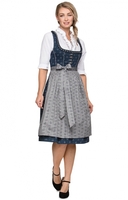 Midi Dirndl 2tlg. 70cm ELIZAN dunkelblau