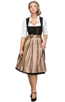 Midi Dirndl 2tlg. 70cm KLARA schwarz gold