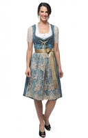 Midi Dirndl 2tlg. 70cm Minna blau beige