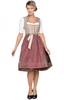 Midi Dirndl 2tlg. 70cm SOLANGE gold bordeaux