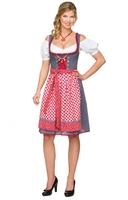 Midi Dirndl 60cm 2tlg. Jolanda Jeansoptik retroblue