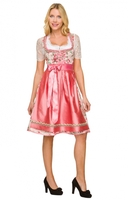 Midi Dirndl 60cm 2tlg. Rosella Rosendruck rose-natur