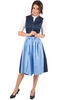 Midi Dirndl Helene 2tlg. 60cm blau hellblau