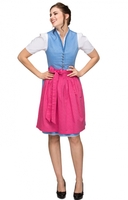 Mididirndl 2tlg. 60cm Angela blau pink