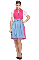 Mididirndl 2tlg. 60cm Angela pink hellblau