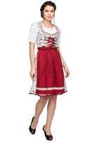 Mididirndl 2tlg. 60cm Elodia hellblau rot